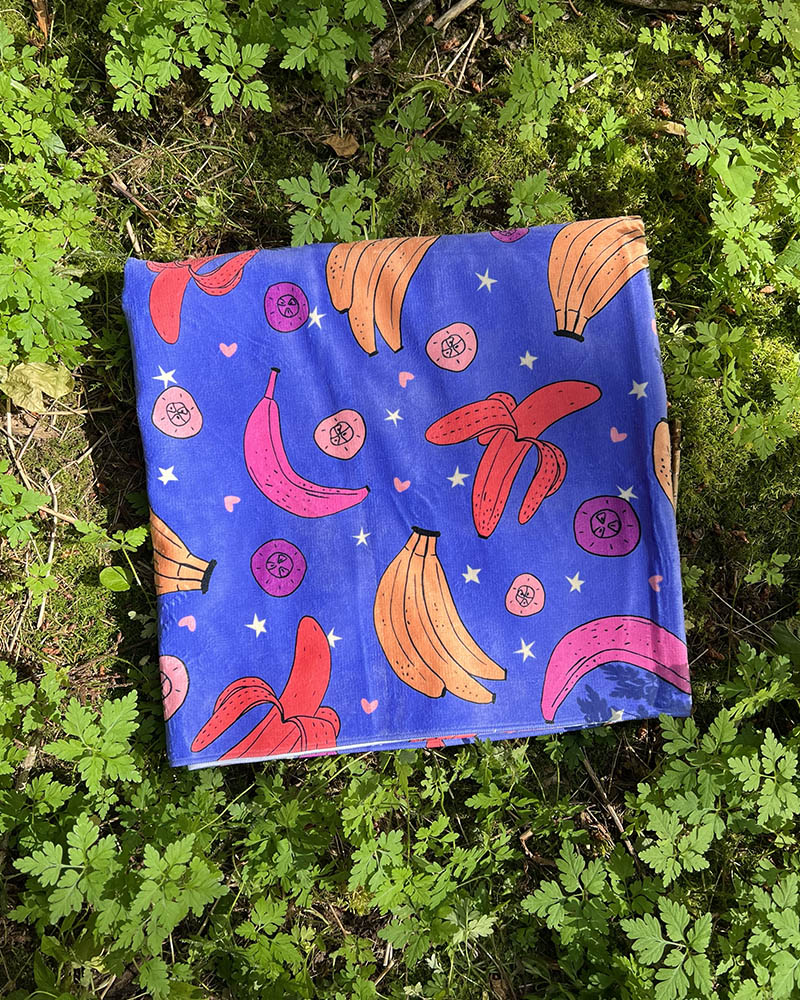 Bananas in Space Beach Towel