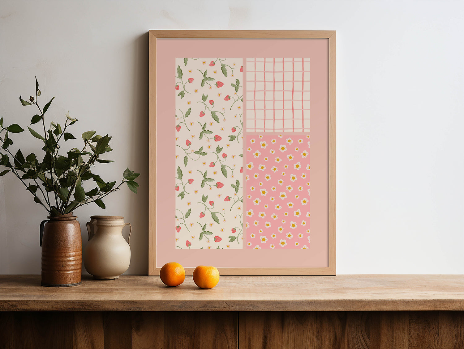 Sweet Strawberries Wall Art - PRINTABLE - DIGITAL