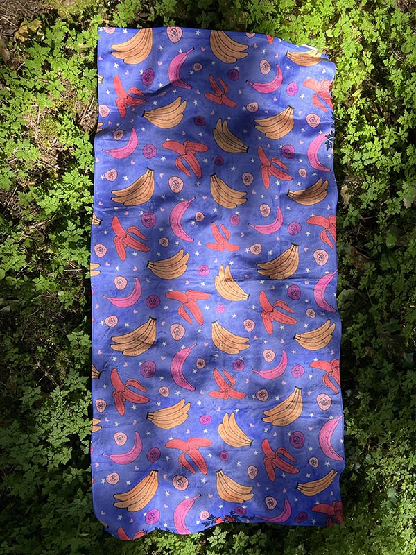 Bananas in Space Beach Towel