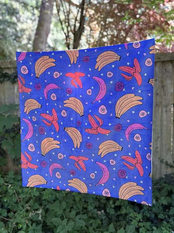 Bananas in Space Beach Towel