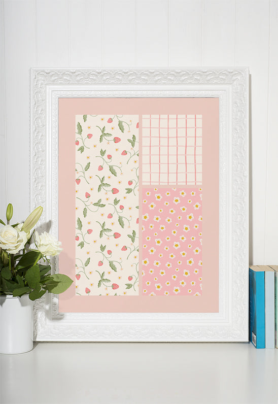 Sweet Strawberries Wall Art - PRINTABLE - DIGITAL